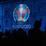 Vídeo mapping proyectado en la fachada principal del Parlamento de Andalucía