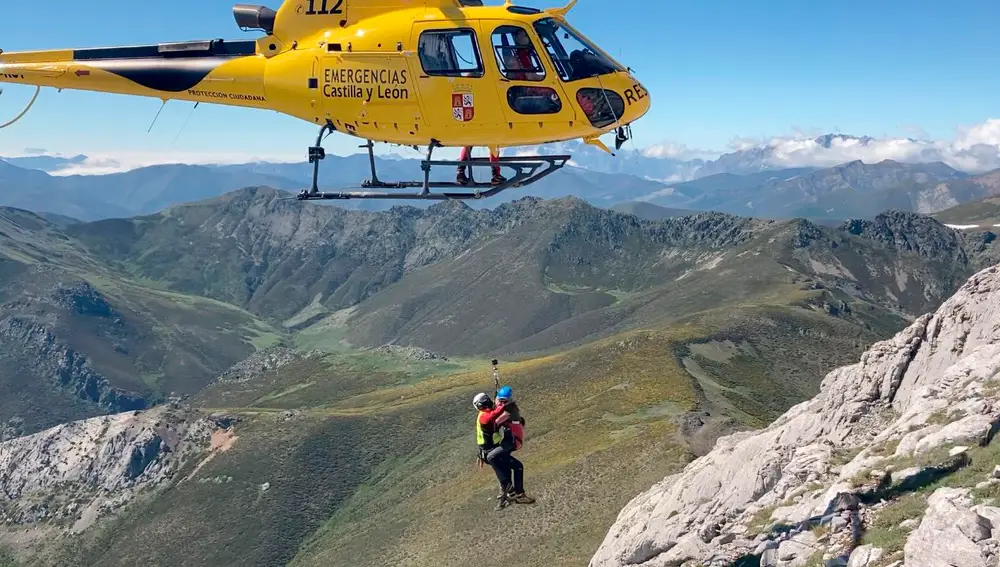 Rescate de dos montañeros en el Pico Espigüete (Palencia)