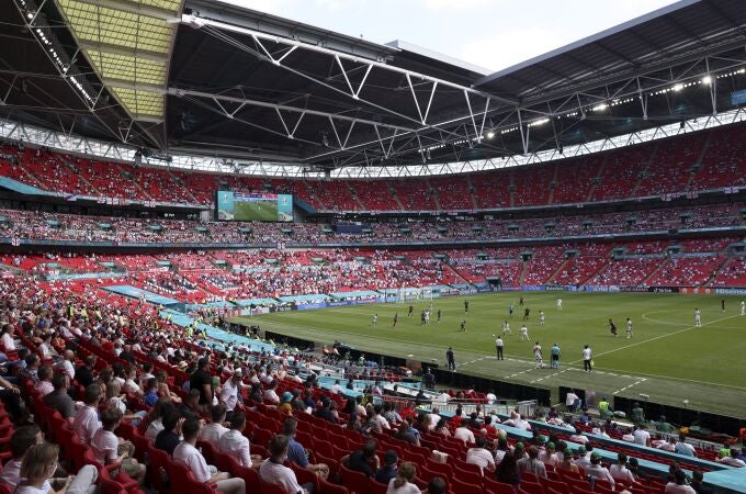 Un total de 18.497 espectadores presenciaron el Inglaterra-Croacia en Wembley.