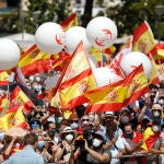 La manifestación den la plaza de Colón de Madrid contra los indultos