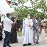 Pablo Fernández participa en la recepción de la marcha por la libertad del pueblo saharaui en Valladolid