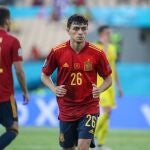 Pedri ha sido titular indiscutible con España en la Euro 2020.