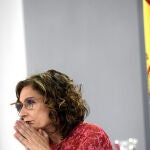 La ministra de Hacienda, María Jesús Montero, en una rueda de prensa posterior al Consejo de Ministros