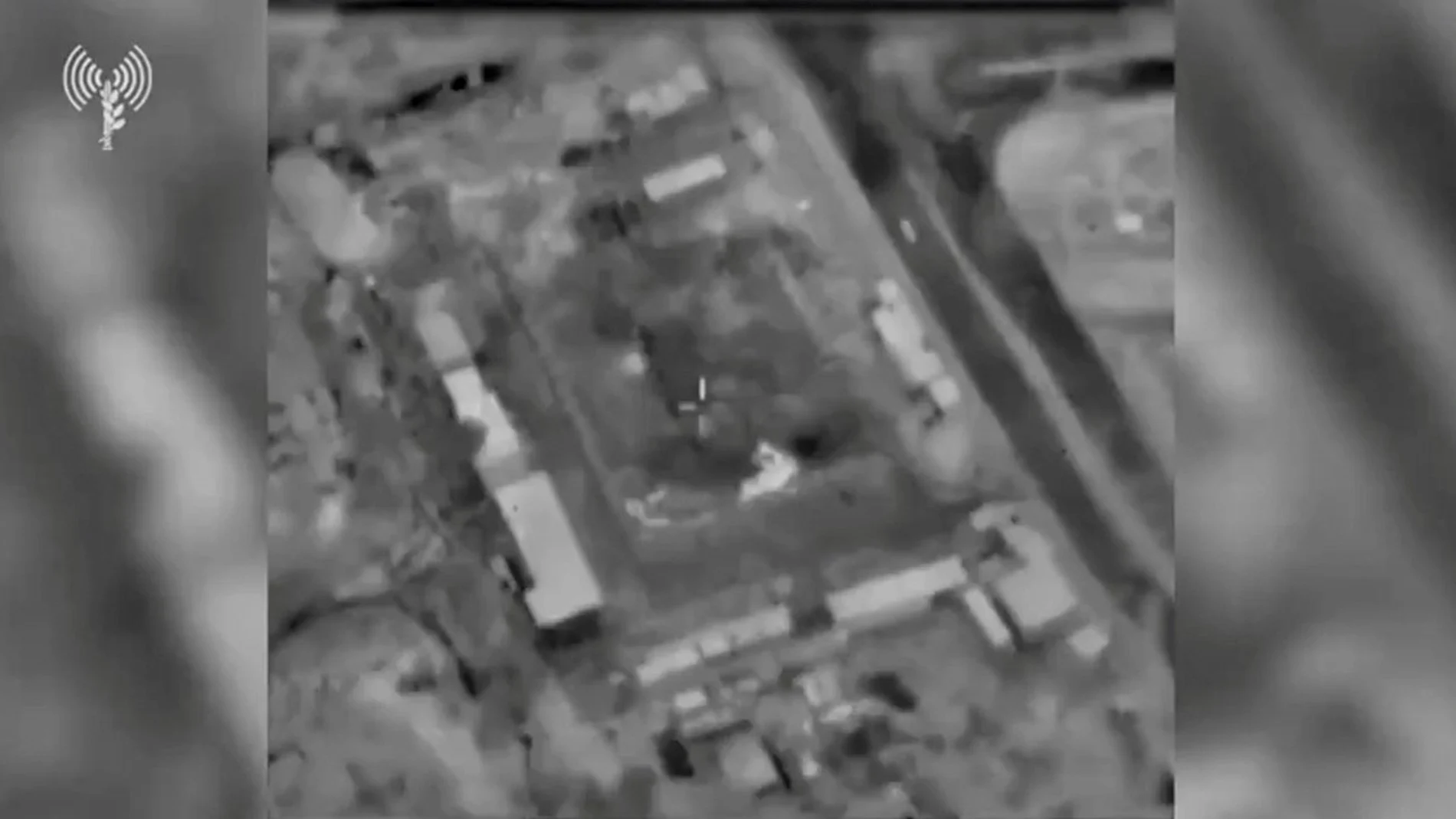 Imagen aérea del Ejército israelí con los objetivos bombardeados en Gaza el miércoles