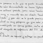 Carta del intermediario de Villarejo sobre el abogado Javier Iglesias, alias 'El Largo'