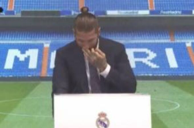 Sergio Ramos no pudo contener las lágrimas