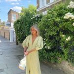 Influencer con vestido midi estampado/PINTEREST