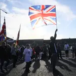 Unionistas protestan contra el Protocolo de Irlanda del Norte firmado con la Unión Europea este mes de junio