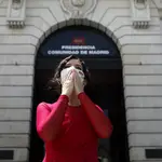 Investidura de Isabel Diaz Ayuso como Presidenta de la Comunidad de Madrid en puerta del Sol.