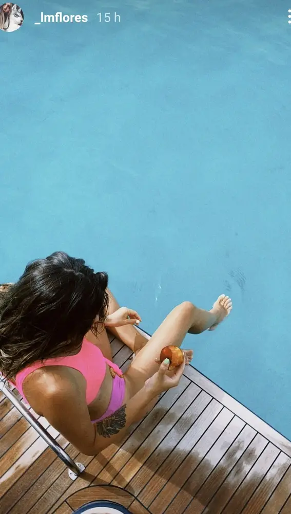 Laura Matamoros con bikini bicolor/Instagram @_lmflores