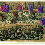 Una de las imágenes de Botticelli que ilustra la &#39;Divina Comedia&#39;