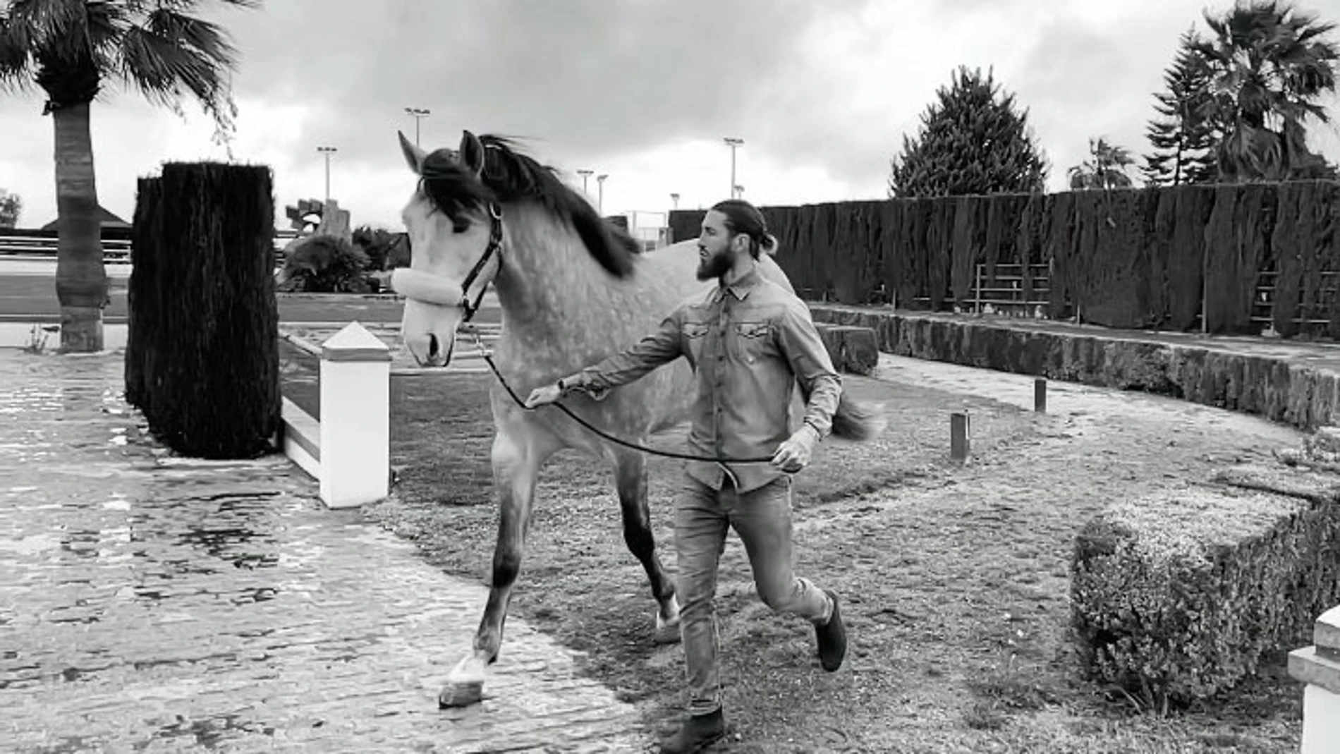 Sergio Ramos con su caballo Greco de Ramos.