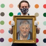 Retrato de Hockney hecho por Freud