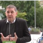 Otegui, durante su intervención hoy en Vitoria