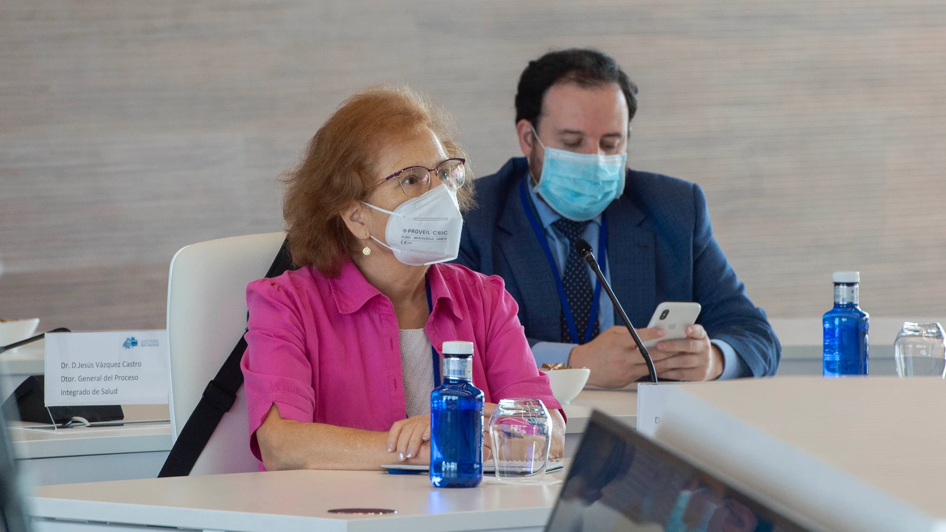 La viróloga Margarita del Val, en la inauguración del Primer Encuentro Internacional sobre Covid-19, a 23 de junio de 2021, en el Hospital Isabel Zendal, Madrid