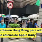 Largas colas en Hong Kong para adquirir la última edición de Apple Daily