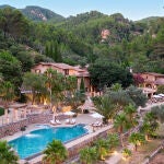 Vista del hotel de 5 estrellas Ratxó, en la sierra de Tramuntana, en la isla de Mallorca