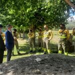 El delegado del Gobierno, Javier Izquierdo, conversa con las patrullas de Ávila