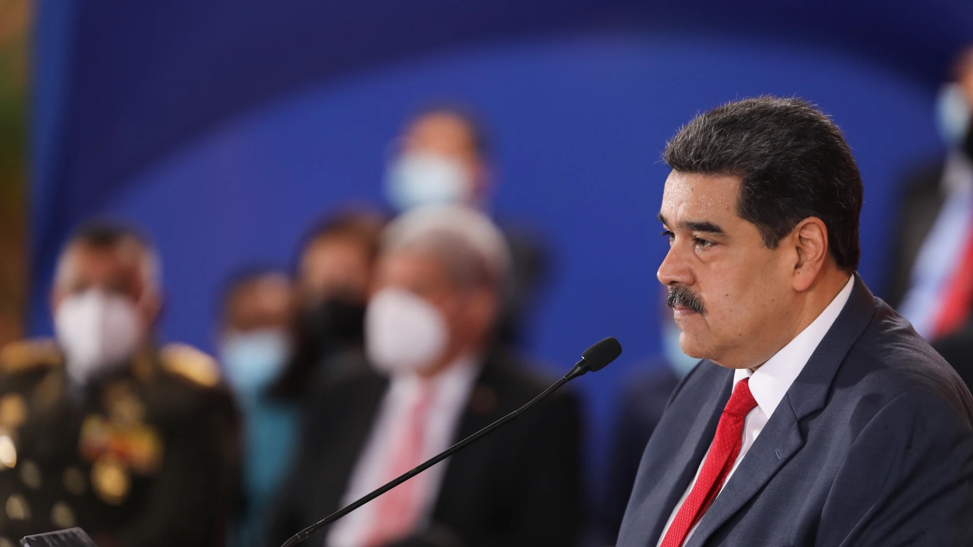 Nicolás Maduro, mientras ofrece declaraciones