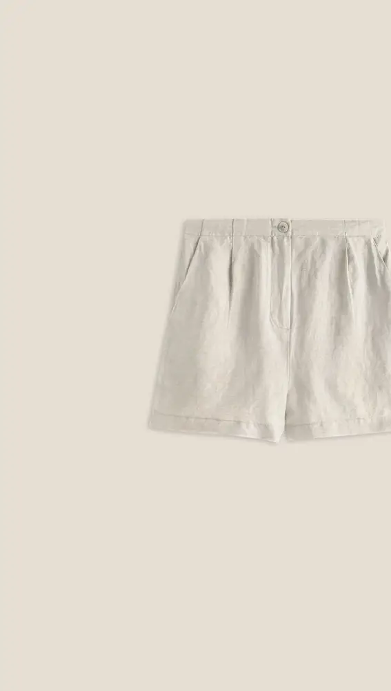 Shorts de lino de Oysho