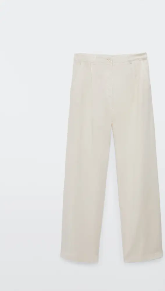 Pantalón lino lyocell de Massimo Dutti