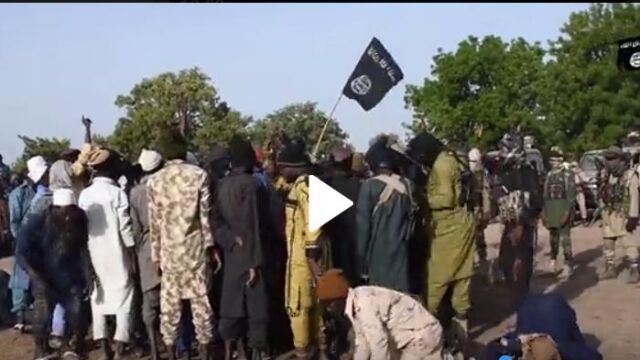 Captura del vídeo con la supuersta deserción de miembros de Boko Haram