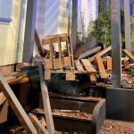 Aspecto de la casa donde se derrumbó el balcón en Horn-Bad Meinberg (Alemania)