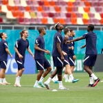 Entrenamiento de la selección francesa en Bucarest