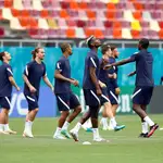 Entrenamiento de la selección francesa en Bucarest