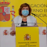 La delegada del Gobierno en la Comunidad Valenciana, Gloria Calero.