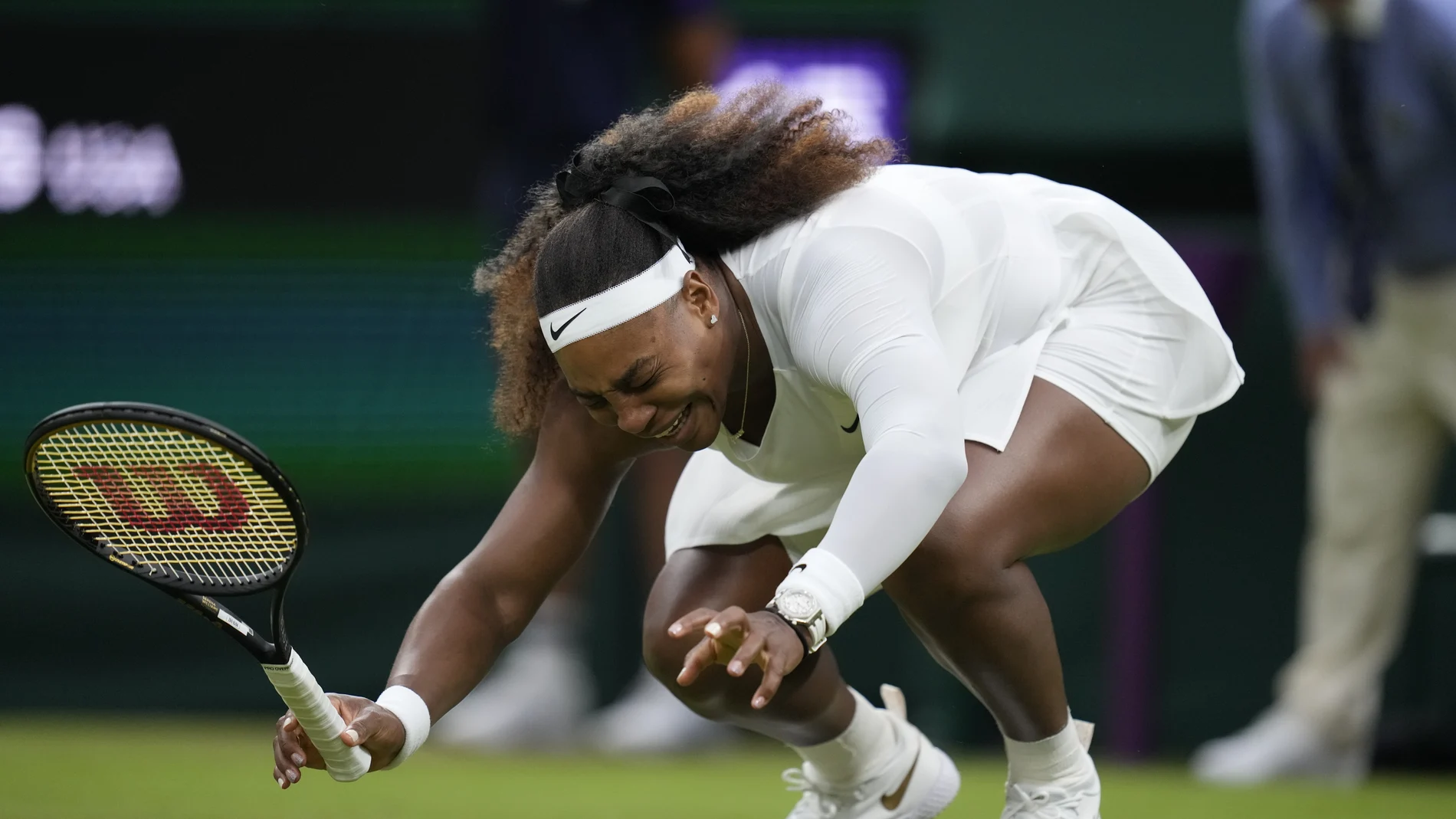 La caída que provocó la lesión de Serena Williams en la central de Wimbledon