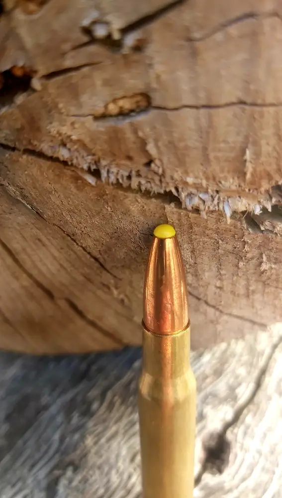 Detalle de la punta de la bala.