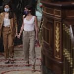 Ione Belara e Irene Montero en el Congreso