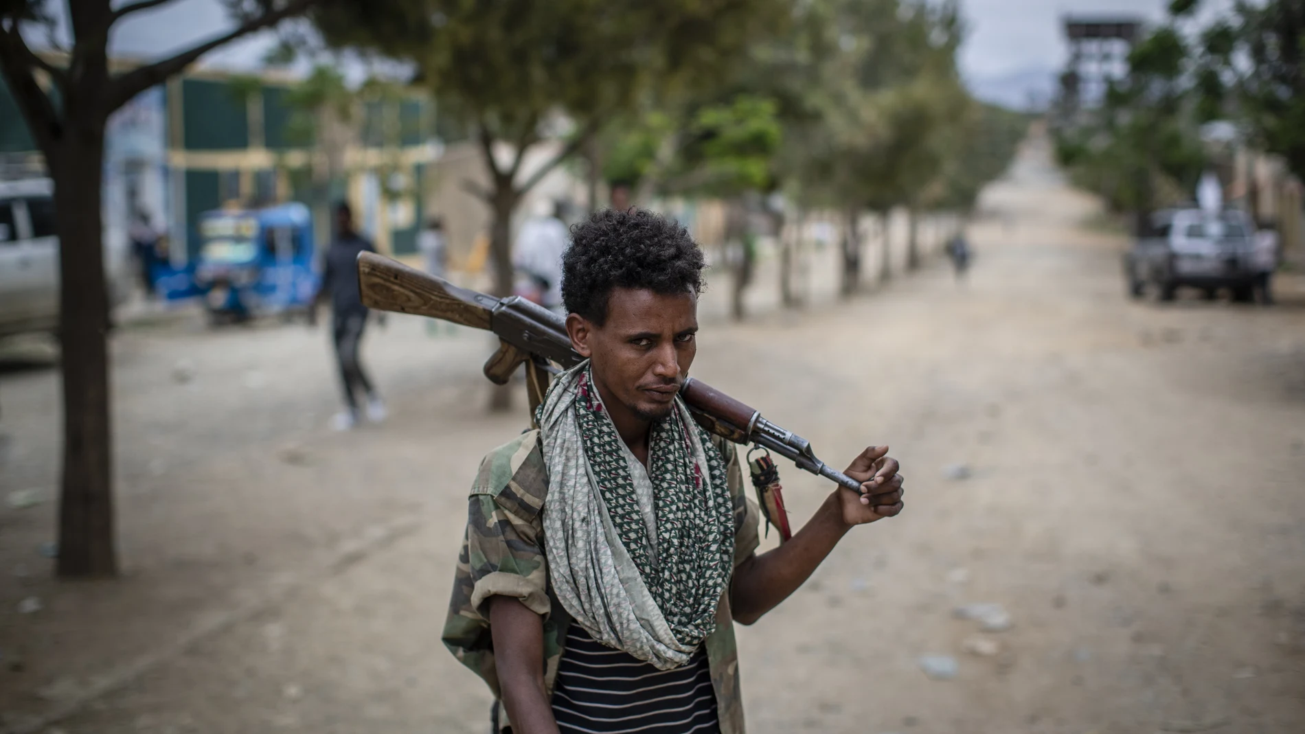 Un soldado leal al Frente de Liberación Popular de Tigray (TPLF).