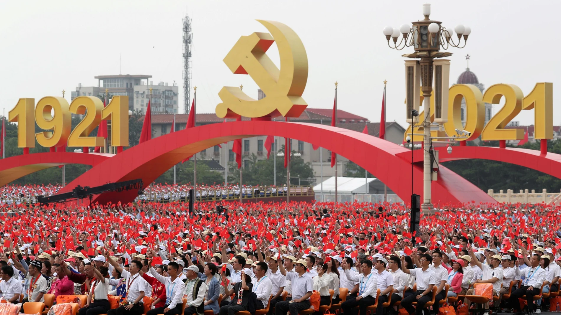 Un acto en conmemoración del centenario del Partido Comunista China (PCCh)