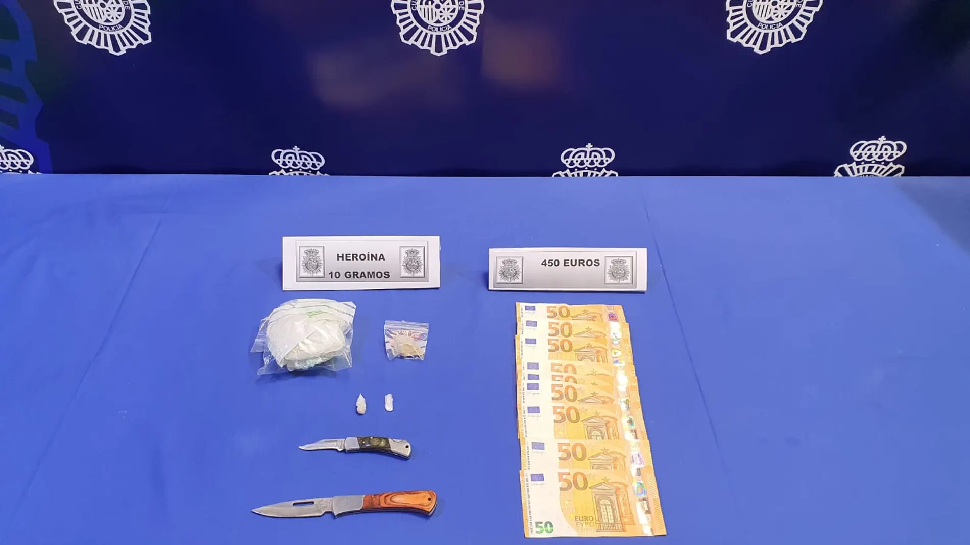 Material incautado por la Policía