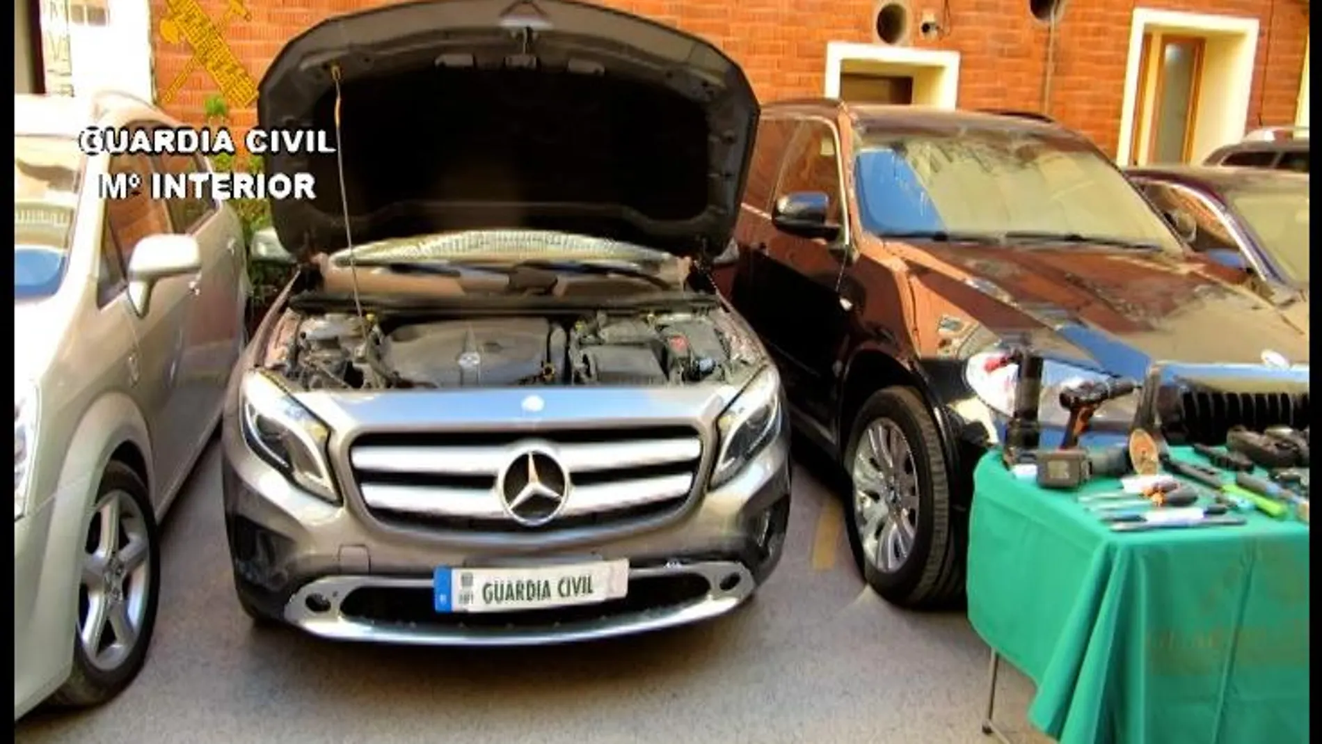 Algunos de los coches utilizados en los robos