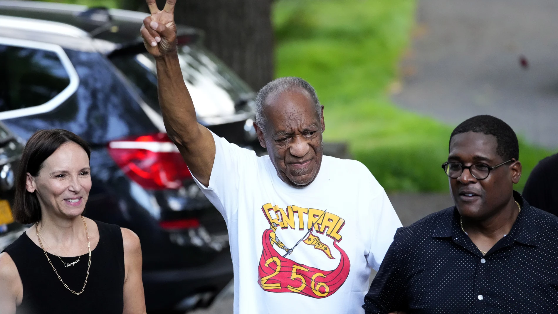 Bill Cosby, tras la anulación de su condena. (AP Photo/Matt Slocum)