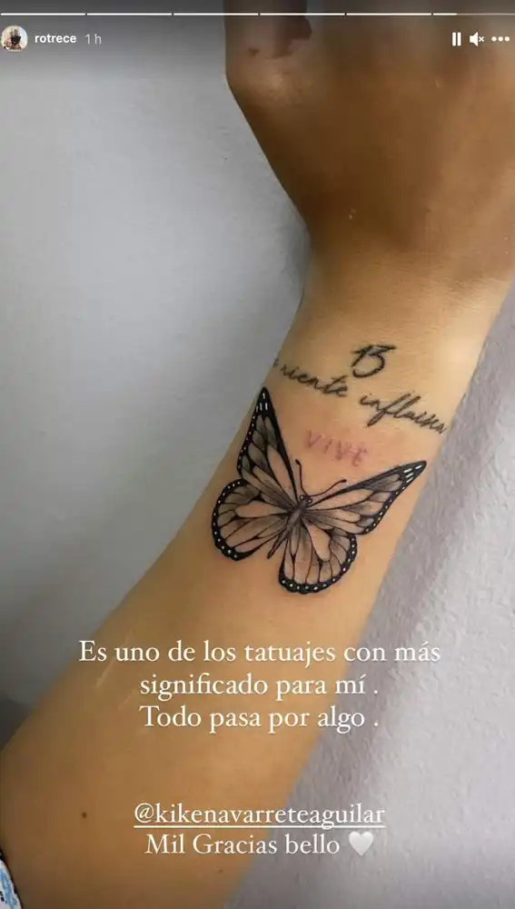 Algunos de los tatuajes de Rocío Flores