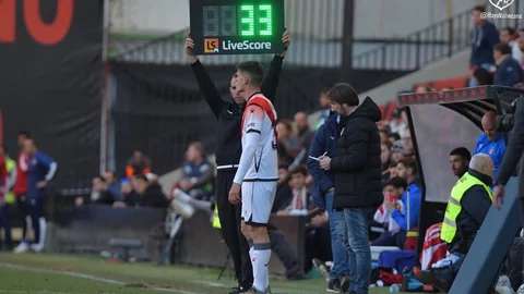 Marc Echarri con el Rayo Vallecano.