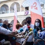 Inés Arrimadas, junto al vicepresidente de la Junta, en una comparecencia este pasado lunes en Jaén