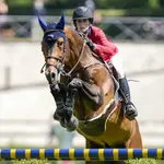 Jessica Springsteen en la competición de salto de caballo Nations Cup de Roma de 2021
