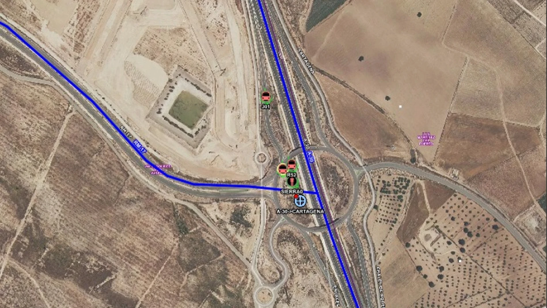 Imagen por satélite del lugar del accidente