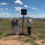 El embajador de Italia con su esposa y Amalio de Marichalar, visita Numancia