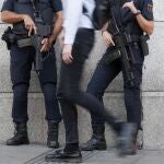DISPOSITIVO POLICIAL EN EL CENTRO DE MADRID.