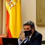 El ministro de Inclusión, Seguridad Social y Migraciones, José Luis Escrivá, en la Comisión de Seguimiento de los Acuerdos del Pacto de Toledo