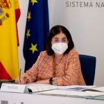 La ministra de Sanidad, Carolina Darias, ofrece una rueda de prensa tras la reunión del Consejo Interterritorial del Sistema Nacional de Salud (CISNS), EFE/ Borja Puig De La Bellacasa/Pool Moncloa