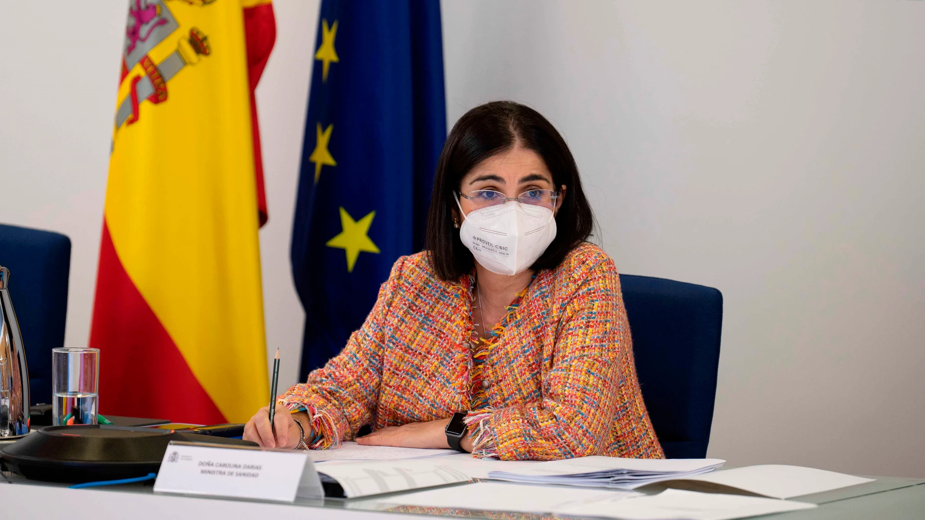 La ministra de Sanidad, Carolina Darias, ofrece una rueda de prensa tras la reunión del Consejo Interterritorial del Sistema Nacional de Salud (CISNS), EFE/ Borja Puig De La Bellacasa/Pool Moncloa