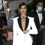 Paz Vega arrives at Chopard Trophy dinner during the 74th annual Cannes Film Festival on July 9, 2021 in Cannes, France.