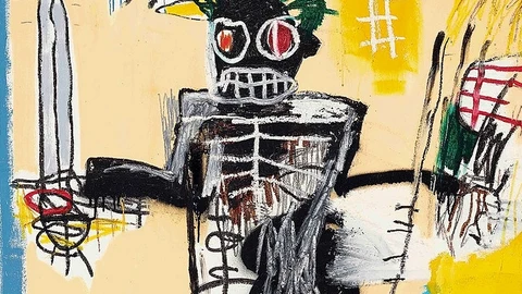 Fragmento de "El guerrero", de Basquiat
